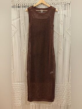a new day Sleeveless Brown Knit Maxi Dress